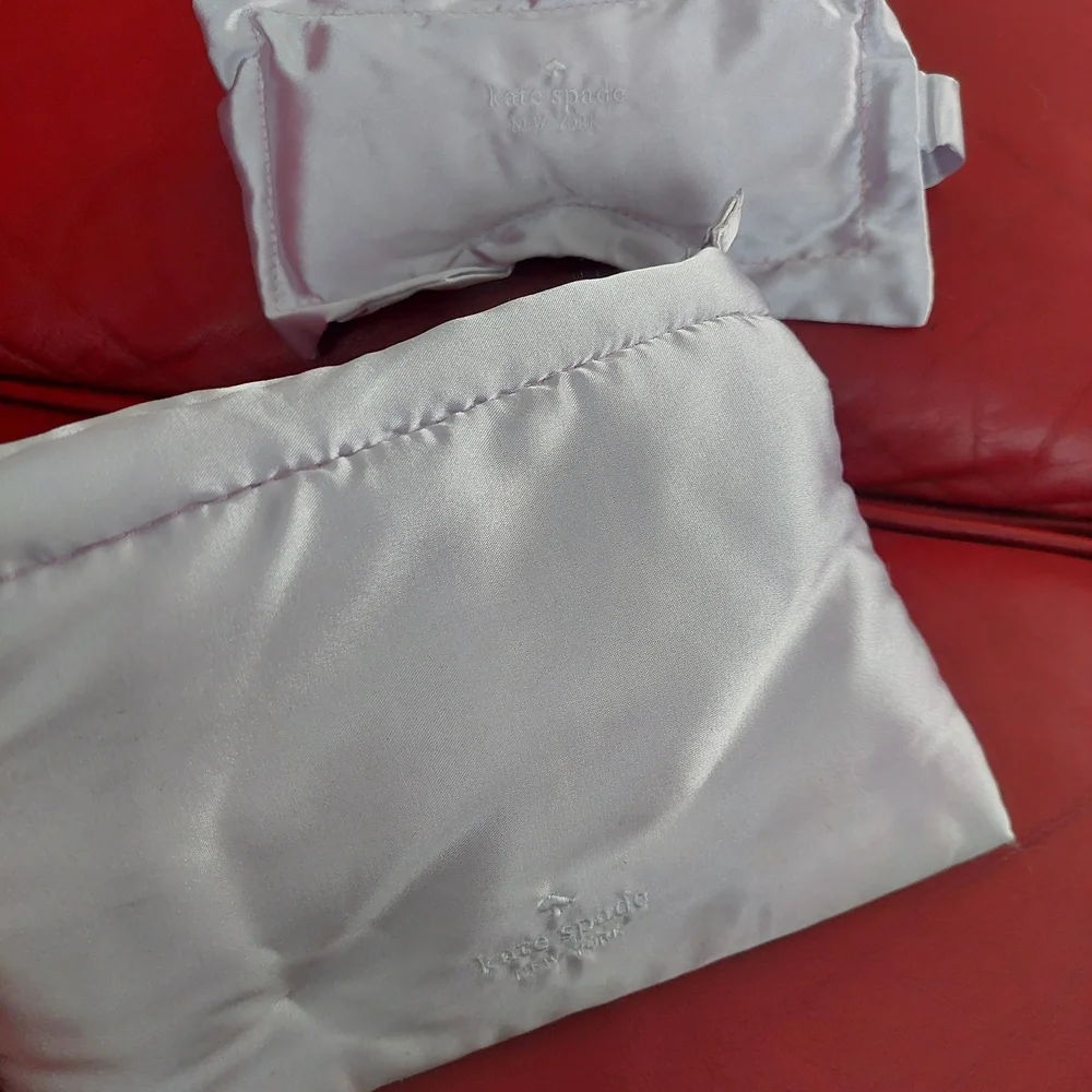 NWOT Kate Spade Light Pink Satin Pouch And Night Eye MASK (Bag D)